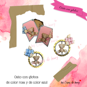 Osito con globos - Archivo de corte para imprime y corta