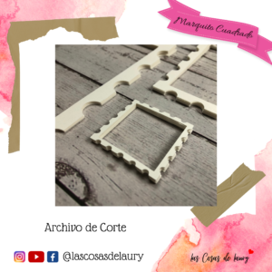 Marco de sello postal cuadrado - Archivo de Corte