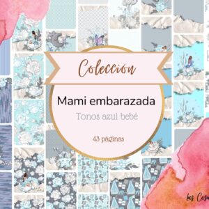Colección Mami Embarazada - Tonos Azul Bebé